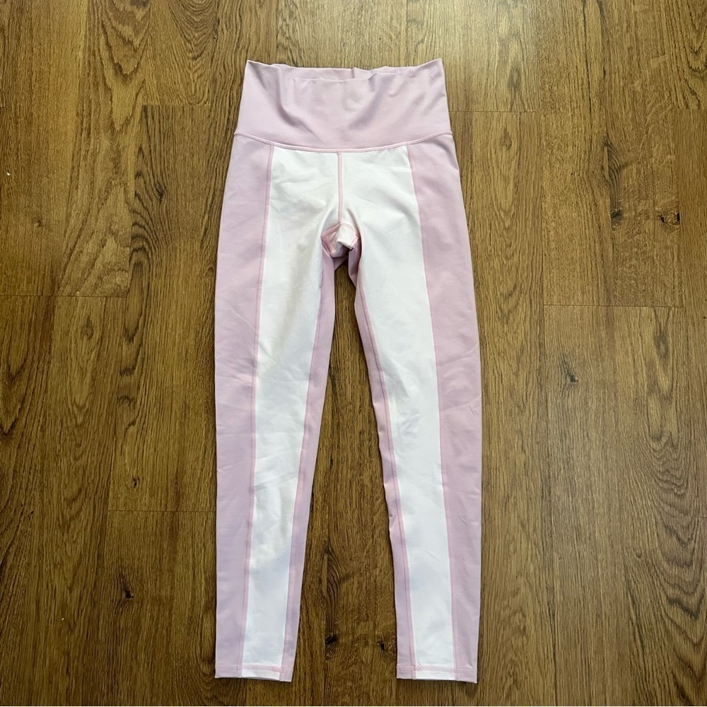 Terez Pink Two Tone Color High Rise Soft Fabric Leggings Size Small
